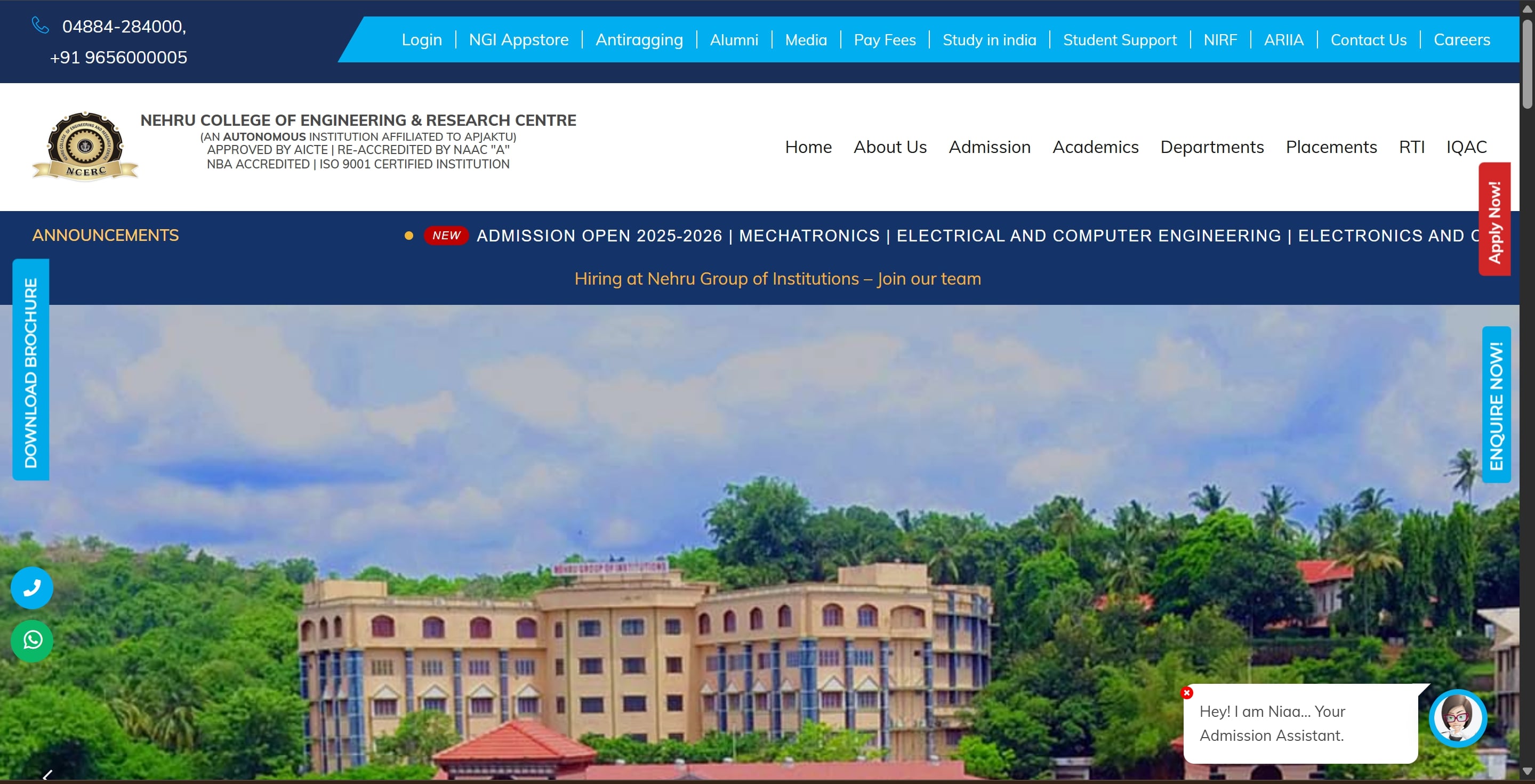 NEHRU COLLEGE OF ENGINEERING & RESEARCH CENTRE